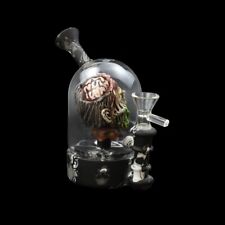 Small Glass Bong Skull Bubbler Water Pipe Shisha Funny Smoking Hand Hookah Bowl picture