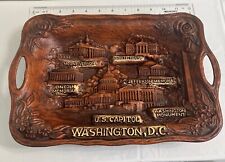VINTAGE SILBERNE WASHINGTON DC CARVED TRAY WITH HANDLES picture