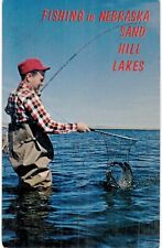 Bass Fishing Nebraska Sand Hill Lakes 1960 NE  picture