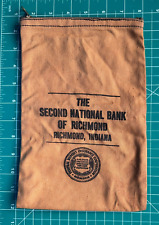 Richmond Indiana Second National Bank Deposit Bag Material USED picture