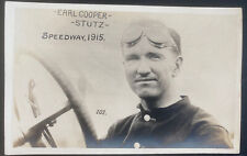 Mint USA RPPC Postcard Earl Cooper Stutz Speedway 1915 Auto Racing Car Driver picture