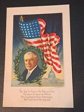 Early 1900s Patriot Postcard Presidential With Quote - Clean No Writing picture