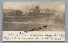 RPPC Mail Train Speed Railroad Station Depot NORTH BEND NE Real Photo Postcard picture