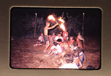 1960's Hawaiian Man throwing fire Luau Tiki suburban party  b picture