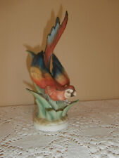 BEAUTIFUL LEFTON MATTE PORCELAIN MACAW~PARROT~KW134A~JAPAN~MARKED COCKATOO picture