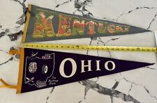 Vintage LOT 10 Pennant Flag States & Others Felt 1960’s picture