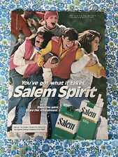 Vintage 1985 Salem Cigarettes Print Ad Salem Spirit Man Women Football 🔥🔥 picture