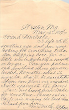 1896 Handwritten Letter John C Howe 2 J. E. Bonebrake Oklahoma Territory KC picture