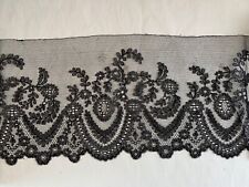 Gorgeous Antique French Victorian Chantilly Lace Edging 420cm by 21cm picture