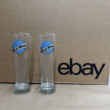 2 Blue Moon 16 oz Pilsner Beer Glass Set Of Two Glasses - New picture
