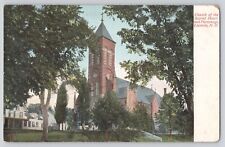 Postcard New Hampshire Laconia Church Of Sacred Heart Vintage Antique 1908 picture