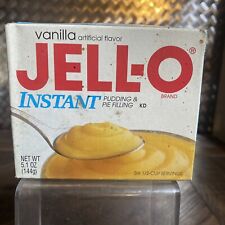 Vtg 90s JELLO Instant Pudding VANILLA Box Prop Gelatin Dessert NOS SEALED picture