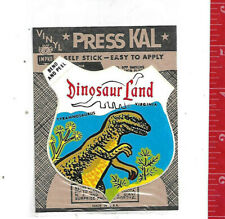 original Vintage Vinyl Impko Press kal sticker Dinosaur Land Virginia picture