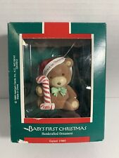 Hallmark Ornament 1989 BABY'S FIRST CHRISTMAS bear Pre-owned picture