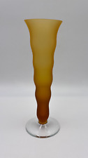 Zodax Frosted Amber Glass Trumpet 10