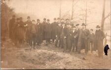 RPPC 1908 Group of Men & Boys Antique Postcard B22 picture