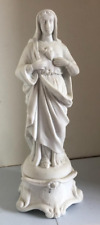 Vintage Antique Catholic Virgin Mary Statue Porcelain 11 inch picture