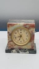 VTG 1920s Telechron Type B2 Onyx Marbled Electric Mantle Clock Working Shelf A5 picture