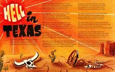 “HELL IN TEXAS” c1966 Vintage Postcard Verse Poem about the Devil Heat Desert picture
