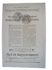 1926 F.H. Smith Company Bonds World-Wide Recognition Vintage PRINT AD67 picture