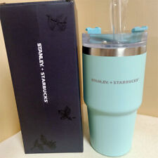 2024 Starbucks Stainless Steel Vacuum Car Hold Straw Cup Blue Green US picture