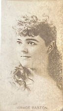 Atq 1890s Tobacciana Trade Card Grace Barton Actress Sweet Caporal Cigarette GUC picture