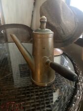 Early 1900s Sternau copper stovetop mini kettle wood handles S&S co heart tea picture