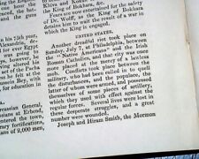 Joseph Hyrum Smith Mormons Mormonism Carthage Illinois Murders 1844  Magazine    picture