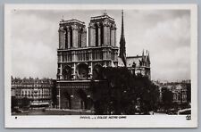 Paris Notre Dame Cathedral RPPC Real Photo Postcard picture
