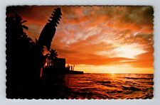 HI-Hawaii, Scenic Sunset by the Water, c1978. Vintage Postcard picture