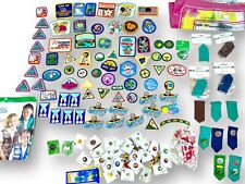 Girl Scout Lot of 134 Pc -Badges, Insignia Tabs, Pins, Bandana picture