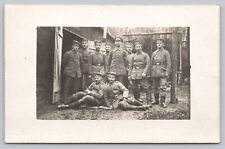 Postcard RPPC World War 1 German Soldiers Officer Uniforms Encampment Vinatge I7 picture
