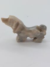 Vintage Miniature Carved Onyx Alabaster Marble Dog Figurine 3