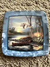 Terry Redlin Camping Series Mini Collector Plate Twilight Glow Retired 2010 picture