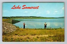 Somerset PA-Pennsylvania, Fishing, Lake Somerset, Antique Vintage Postcard picture