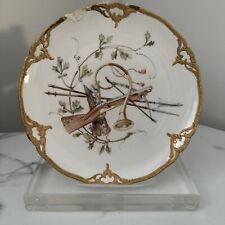 Antique KPM Hunting Scene Plate Hand Painted 8.5” See Photos And Description picture