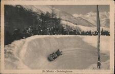 Switzerland 1915 Saint Moritz Bobsleigh Run Wehrli A. G. Postcard 1c stamp picture