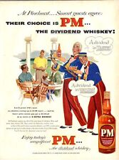 1952 PM Whiskey  PRINT AD feat: happy bellhops serving at Pinehurst Golf course picture