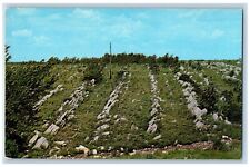 Oklahoma Postcard Fields Of Rocks Rows Arbuckle Mountains c1960 Vintage Antique picture