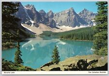 British Columbia Canada Vintage Postcard Moraine Lake Canadian Rockies picture