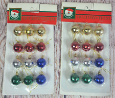 Vintage Santa's World Kurt Adler Holiday Trim Mini Disco Ball Ornaments 2 Packs picture