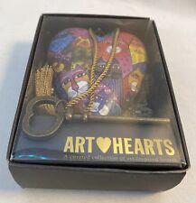Laurel Burch Cats Demdaco Art Hearts Key Ornament Stand Love Figurine USA Made picture