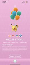 Pokemon Go Flying Pikachu with Orange Balloons Tradè picture