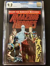 Amazing Heroes #97 CGC 9.2 White Pages 1986 Early Watchmen Preview Predates #1 picture