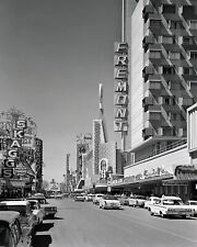1963 LAS VEGAS Street Scene Cityscape Buildings and Cars Retro Picture Photo 8x1 picture
