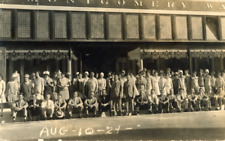 1929 RPPC Montgomery Ward Clothing Department Store Employee Group Photograph picture