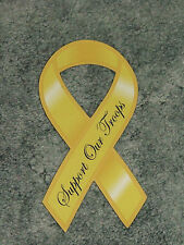 SUPPORT OUR TROOPS MILITARY MAGNET YELLOW RIBBON LARGE  8