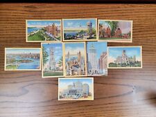 Vintage New York City Linen Postcards Lot of 9 picture