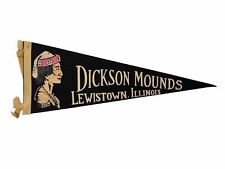 Vintage Dickson Mounds Lewistown Illinois Indian Museum Pennant Flag picture