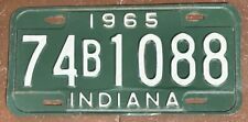 Indiana 1965 SPENCER COUNTY License Plate # 74B1088 picture